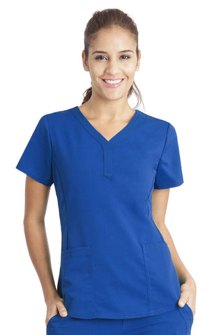 Healing Hands Purple Label 2278 Women's Jasmin Scrub Top Pewter M